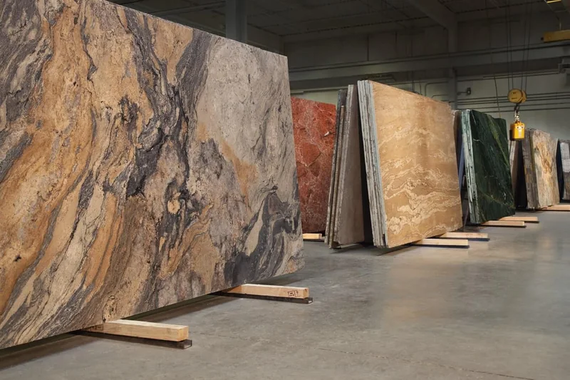 Full stone slabs ready to explore in the TSF showroom